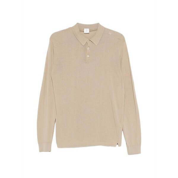 イレブンティ メンズ ポロシャツ トップス Buttoned polo shirt Neutrals|asty