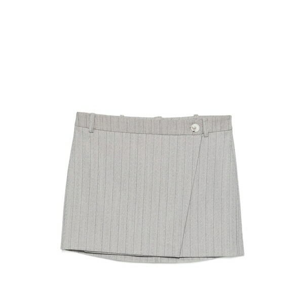 パトリツィア ペペ レディース スカート ボトムス Striped mini skirt Grey|asty