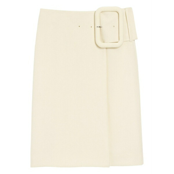 アミ レディース スカート ボトムス Buckle belted midi skirt Neutrals｜asty