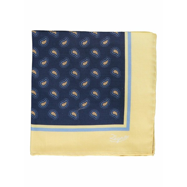 ゼニア メンズ マフラー・ストール・スカーフ アクセサリー Paisley-print scarf Blue