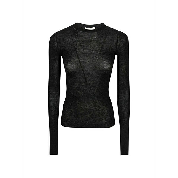 ハイクール レディース ニット&セーター アウター Joan long-sleeved top Black｜asty