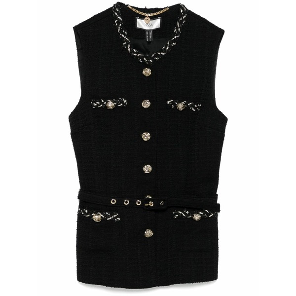ニッサ レディース 上衣＆上衣 アウター Boucl茫漏 gilet  Black