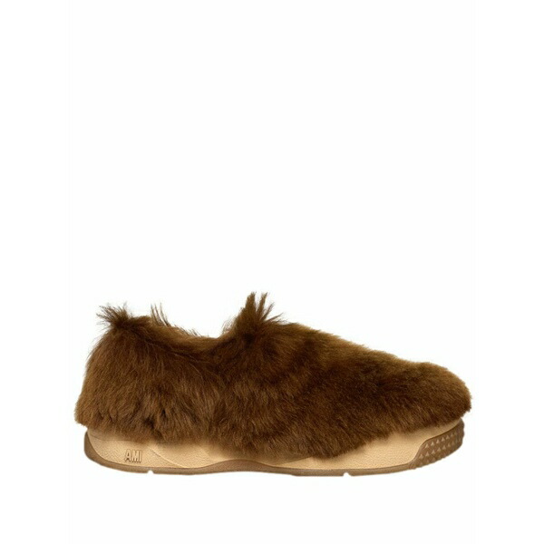アミ メンズ スニーカー シューズ Long hairs 1509 mule sneakers Brown|asty