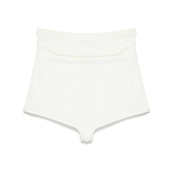 ビクターアンドロルフ レディース カジュアルパンツ ボトムス Layered-effect mini shorts White｜asty
