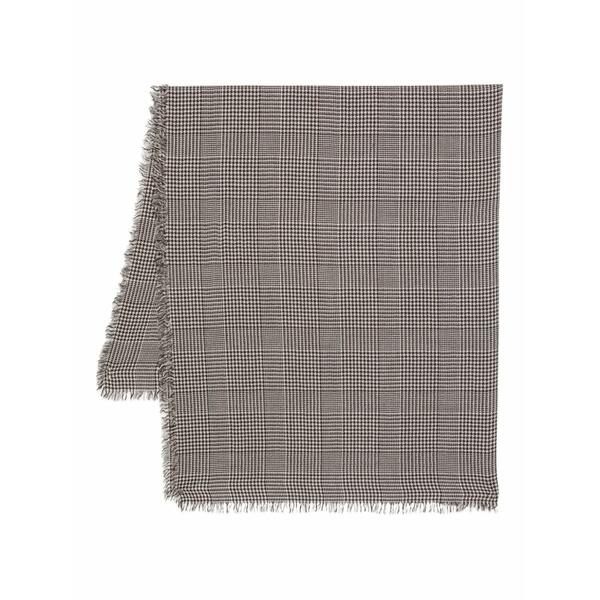 ファリエロ サルティ メンズ えり巻き・袈裟・えり巻き 付属物 Houndstooth fringed scarf Brown