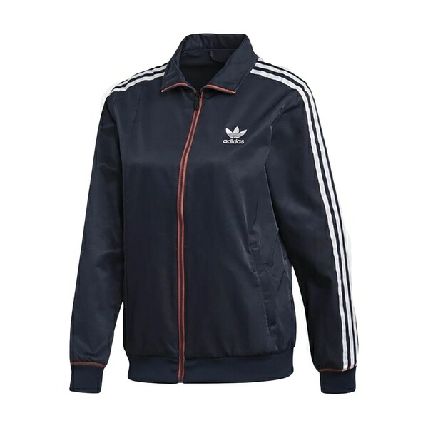 アディダス レディース ジャケット&ブルゾン アウター Striped track jacket Blue|asty