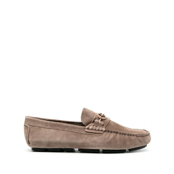 ボールディーニ メンズ スリッポン・ローファー シューズ Logo-plaque suede loafers  Brown