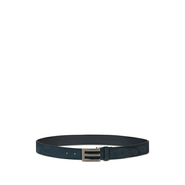 エトロ メンズ 三尺帯 付属物 Monogram-buckle belt Blue