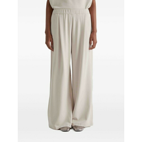 メイメイジェイ レディース 心地よいズボン下 ボトムス Elasticated palazzo pants Neutrals ボトムス-パンツ-レディースファッション