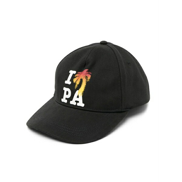 パーム・エンジェルス メンズ 帽子 アクセサリー Logo-print cotton cap Black