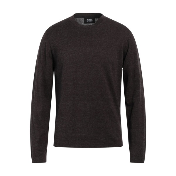 【貨物輸送無料】 アルファス テューディオ メンズ 編み物\u0026プルオーバー アウター Sweaters Brown