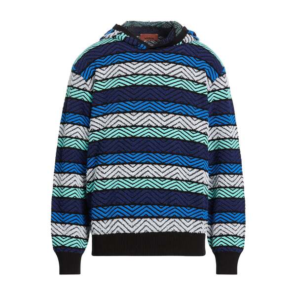 【貨物輸送無料】 ミッソーニ メンズ 編み物\u0026プルオーバー アウター Sweaters Blue