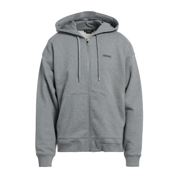【貨物輸送無料】 ヴェルサーチ メンズ パーカー・スウェットシャツ アウター Sweatshirts Grey