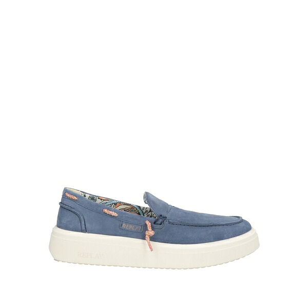 【貨物輸送無料】 リプレー メンズ スリッポン・ローファー シューズ Loafers Blue
