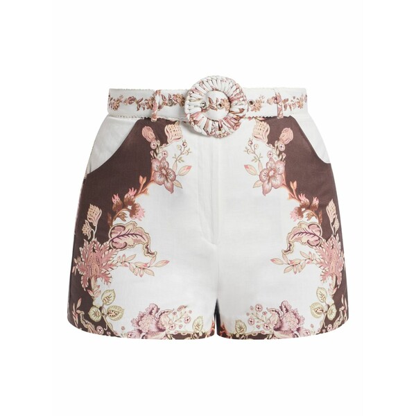 へマント&ナンディータ レディース カジュアルパンツ ボトムス Floral belted shorts White｜asty