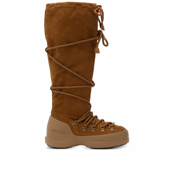 ムーンブーツ メンズ ブーツ シューズ Luna lace-up suede boots Brown｜asty