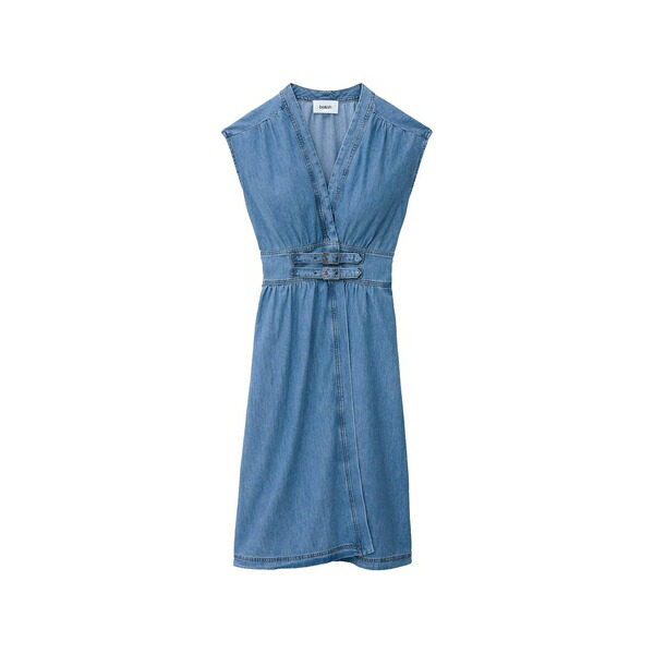 バッシュ レディース 衣装 トップス Love belted denim dress Blue