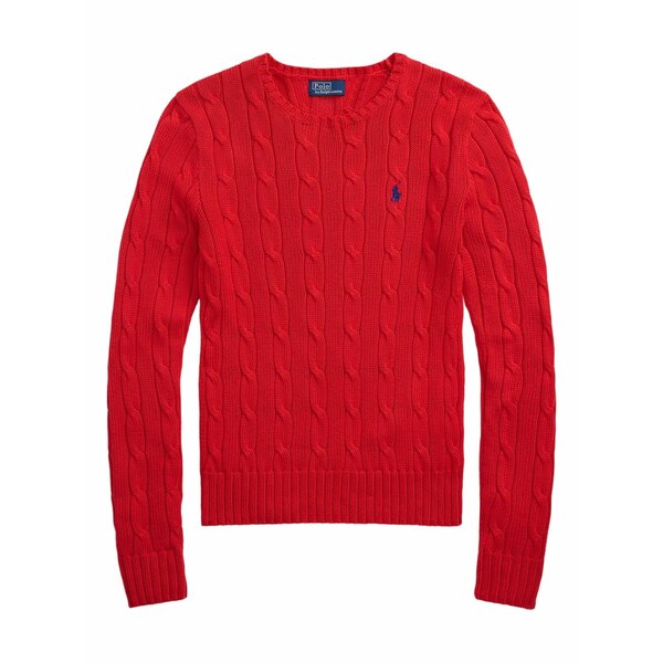 ラルフローレン レディース 編み物\u0026スウェーター アウター Cable-knit sweater Red