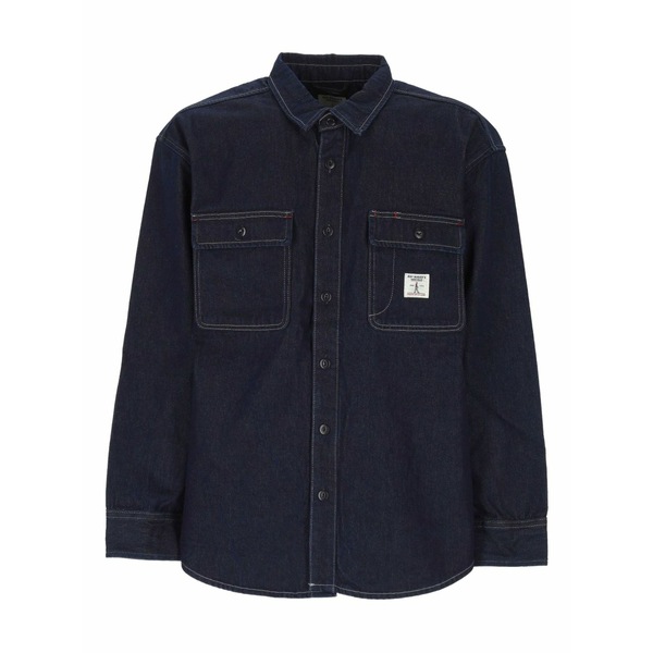 ロイロジャース メンズ プルオーバー トップス Pocket denim shirt Blue カジュアルシャツ-トップス-メンズファッション