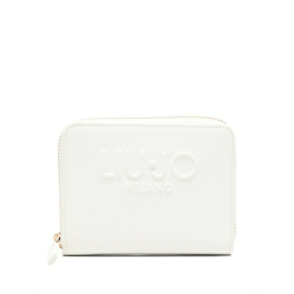 リュージョー レディース 紙入れ 付属品 Logo zip wallet White