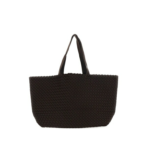 ナゲディ メンズ トートバッグ 御徒面子 Large como woven tote bag Brown