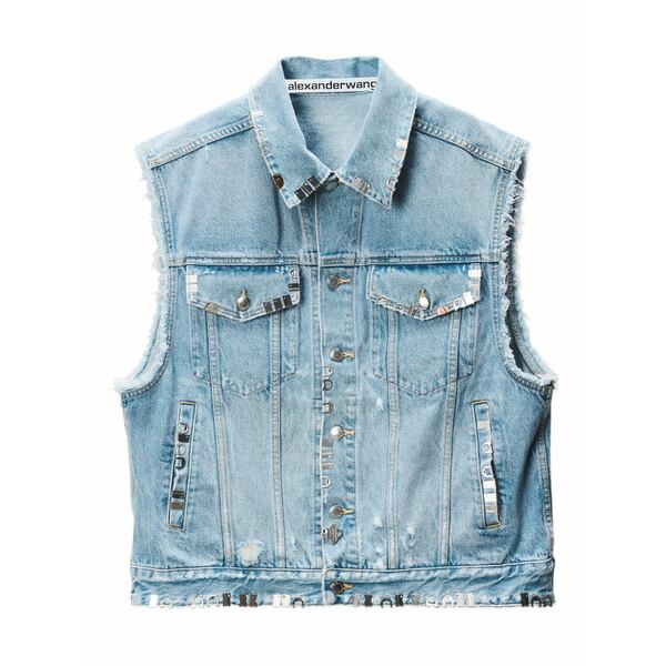 アレキサンダーワン レディース 上衣＆上衣 アウター Denim vest Black