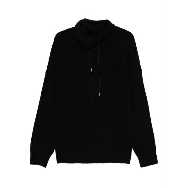 イザベル・ベネナート メンズ 編み物\u0026プルオーバー アウター Cowl-neck sweater Black