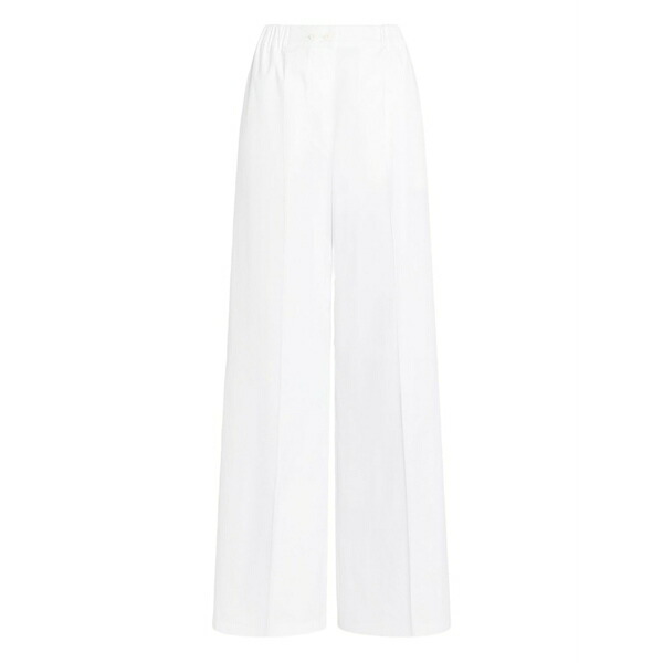 ジャンパトゥ レディース カジュアルパンツ ボトムス Elasticated-waist straight trousers White|asty