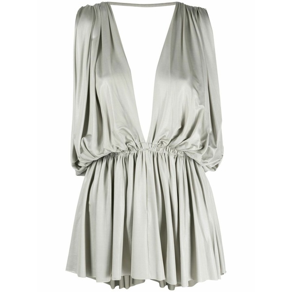 リックオウエンス レディース カットソー トップス Venus v-neck draped top Neutrals｜asty