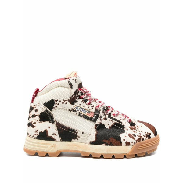オートリー レディース ブーツ シューズ Animal-print boots Brown