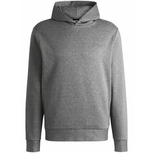 ボス メンズ パーカー・スウェットシャツ アウター Cotton hoodie Grey