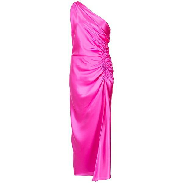 ミシェルメゾン レディース 衣裳 トップス One-shoulder silk dress Pink