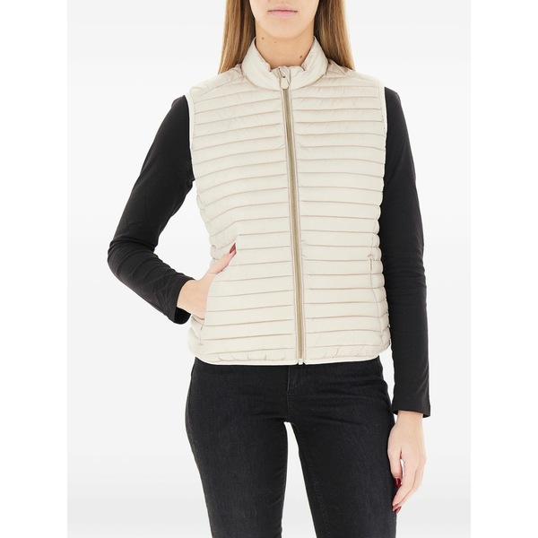 セーブザダック レディース 上衣＆上衣 アウター Quilted sleeveless jacket Neutrals