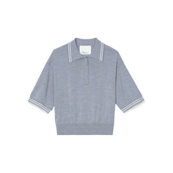 スリーワンフィリップリム レディース ポロシャツ トップス Short-sleeve merino t-shirt Grey｜asty