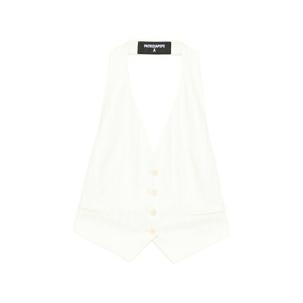 パトリツィア ペペ レディース ジャケット＆ブルゾン アウター Halter tailored vest Neutrals｜asty