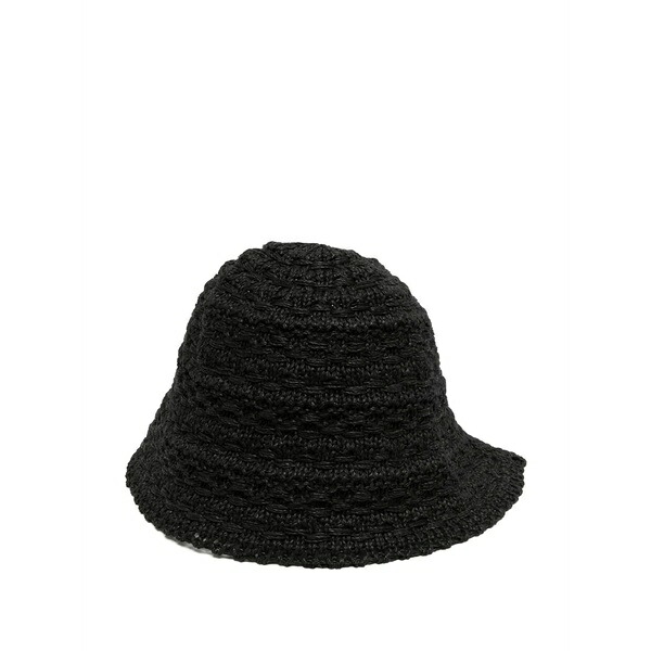 ゴエンジェイ レディース 帽子 アクセサリー Tweed bucket hat Black|asty