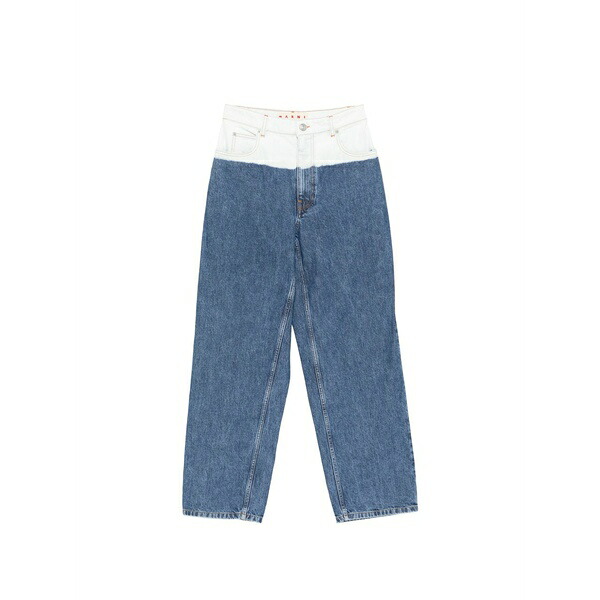 マルニ レディース デニムパンツ ボトムス Gradient wide leg jeans Blue|asty