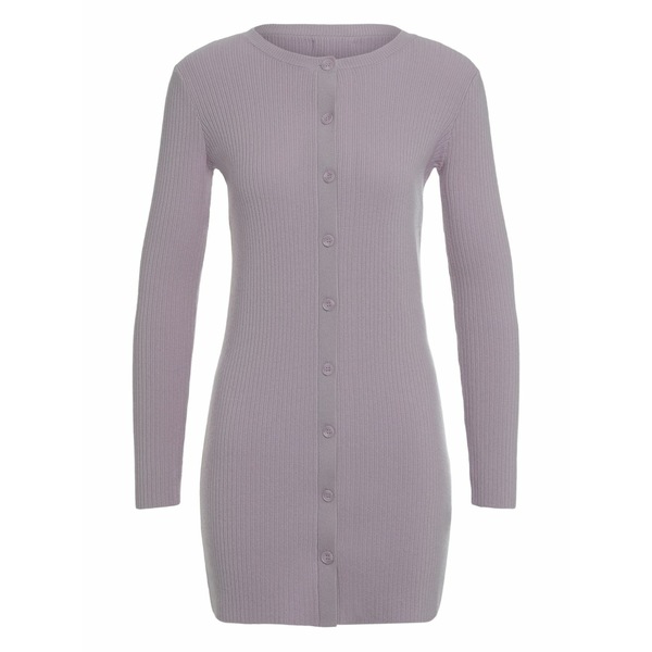 控え選手リン レディース 厚地の外套 アウター Vienna buttoned ribbed cardi-coat Purple