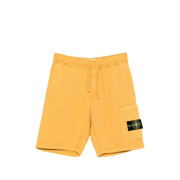 ストーンアイランド メンズ 心地好いズボン下 ボトムス Logo patch shorts Yellow