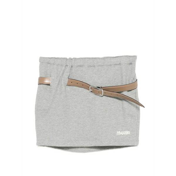 マリアーノ レディース スコート ボトムス Provincia logo-detail mini skirt Grey レディースファッション-スカート