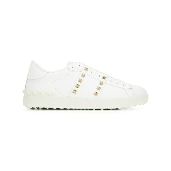 ヴァレンティノ ガラヴァーニ メンズ スニーカー シューズ Rockstud untitled leather sneakers White