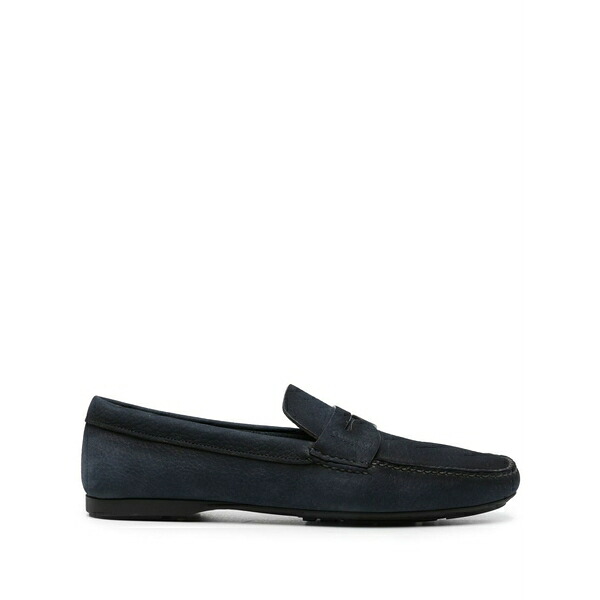 チャーチ メンズ スリッポン・ローファー シューズ Pebbled-leather loafers Blue｜asty