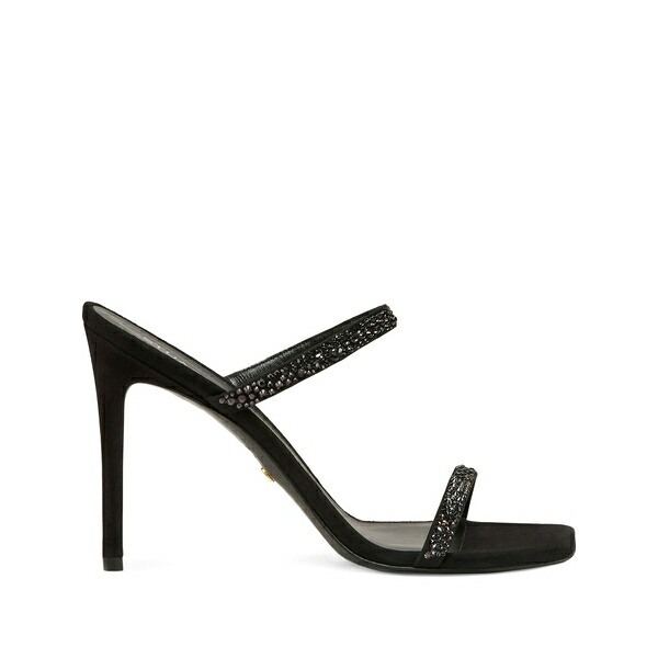 スチュアート ワイツマン レディース サンダル シューズ 100粍 aleena royale crystal-embellished sandals Black