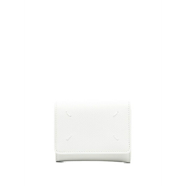 マルタンマルジェラ メンズ 紙入れ 付属品 Four-stitch leather wallet White