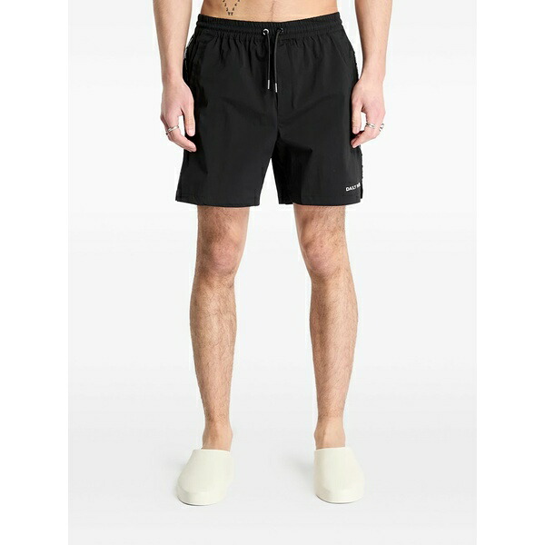 デイリー・ペーパー メンズ カジュアルパンツ ボトムス Mehani logo-print shorts Black|asty