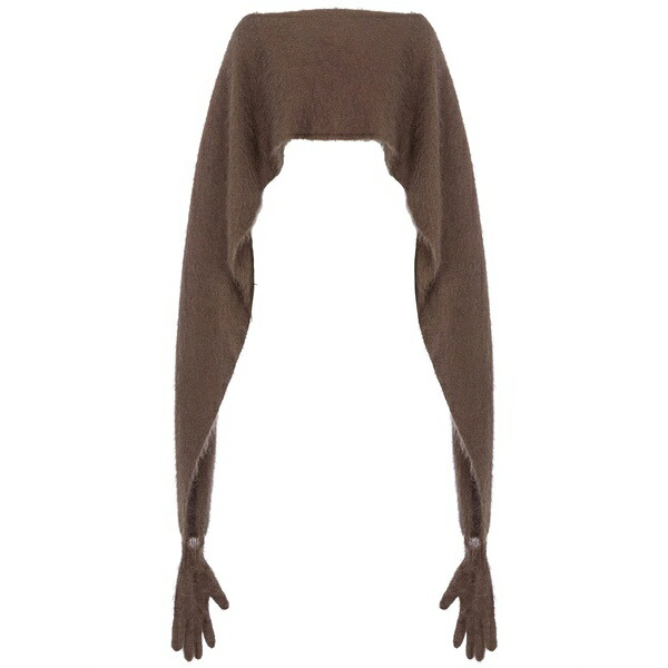 モスキーノ レディース えり巻き・袈裟・えり巻き 付属物 Glove-detail scarf Brown