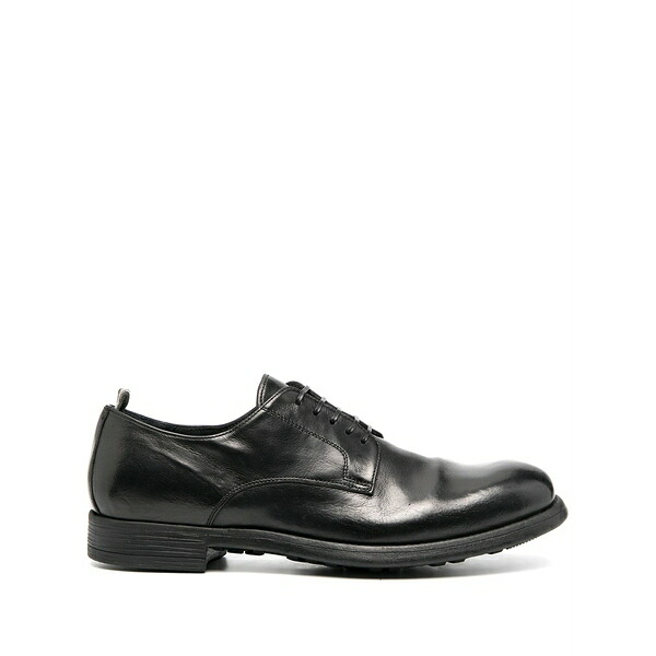 オフィチーネ 創造的 メンズ 御召しものシューズ シューズ Leather derby shoes Black