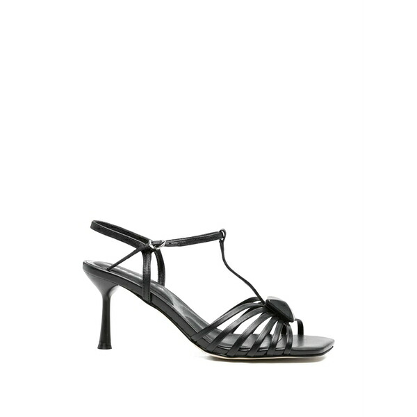 アペパッツァ レディース サンダル シューズ Aster t-strap leather sandals Black｜asty