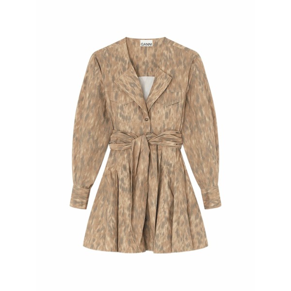 ガニー レディース 衣装 トップス Belt buttoned mini dress Neutrals