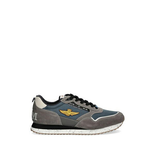アエロナウティカ ミリターレ メンズ スニーカー シューズ Logo patch sneakers Grey
